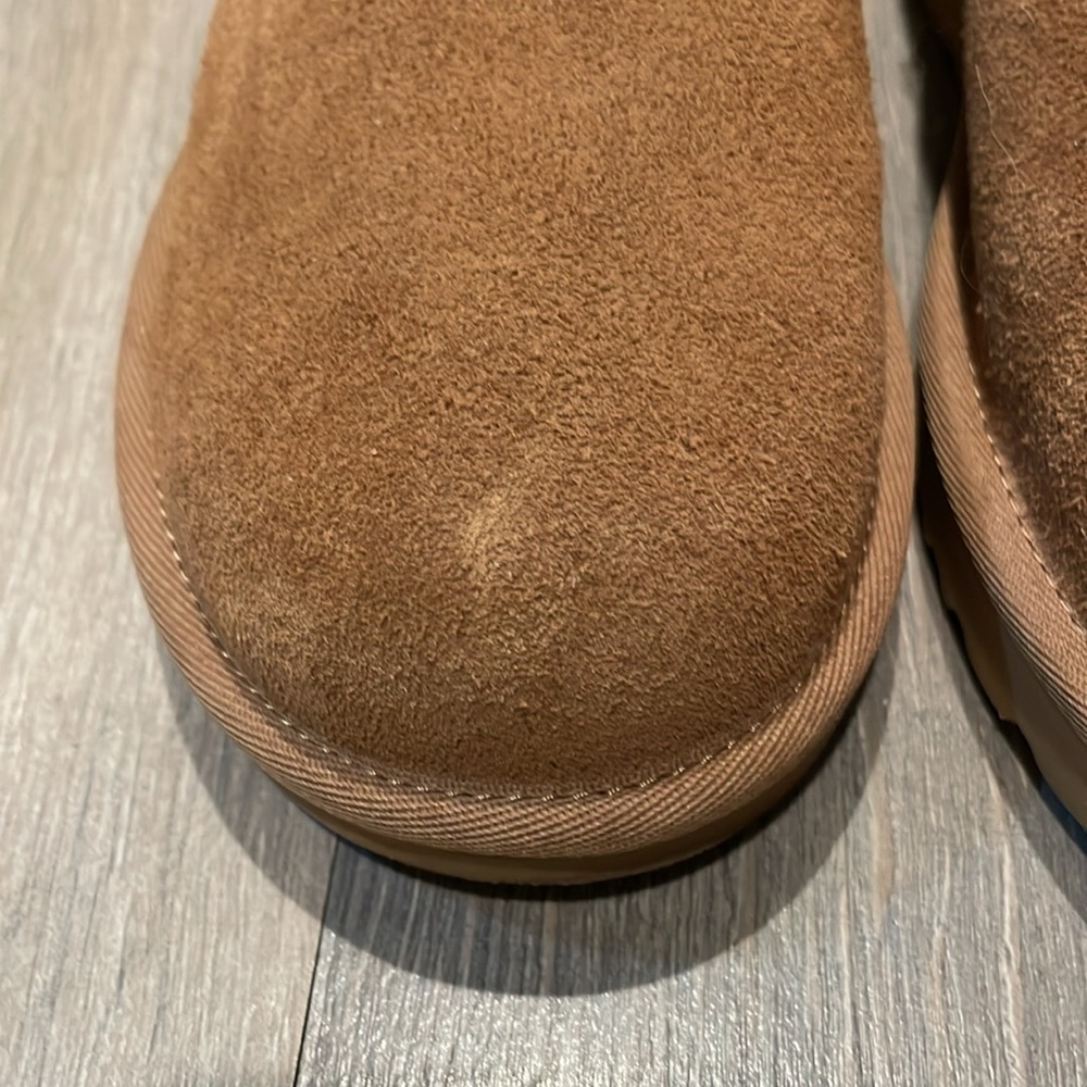 UGG Australia Classic Mini Rubber Logo Chestnut Boots - Picture 14 of 16